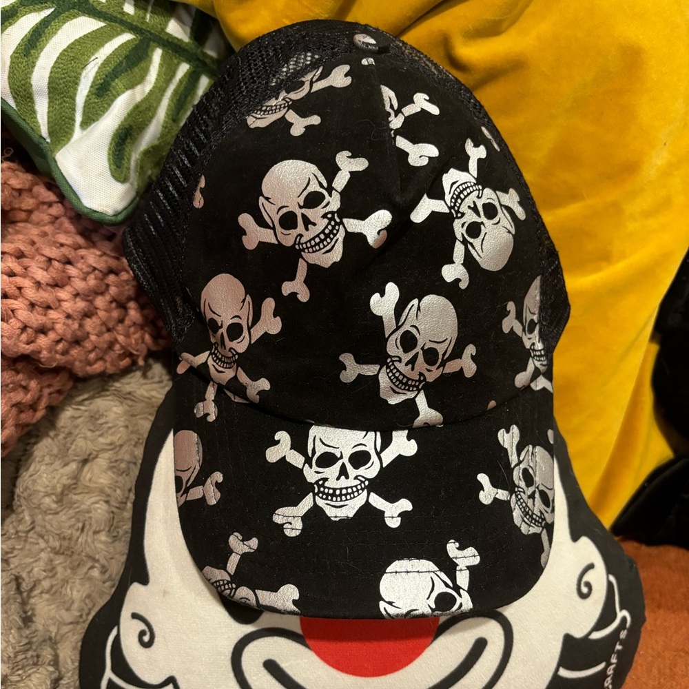 Retro y2k Scene/Emo Edgy Skull Hat